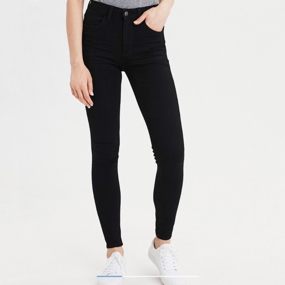 American Eagle the dream jean - super hi rise jegging - black - size 4